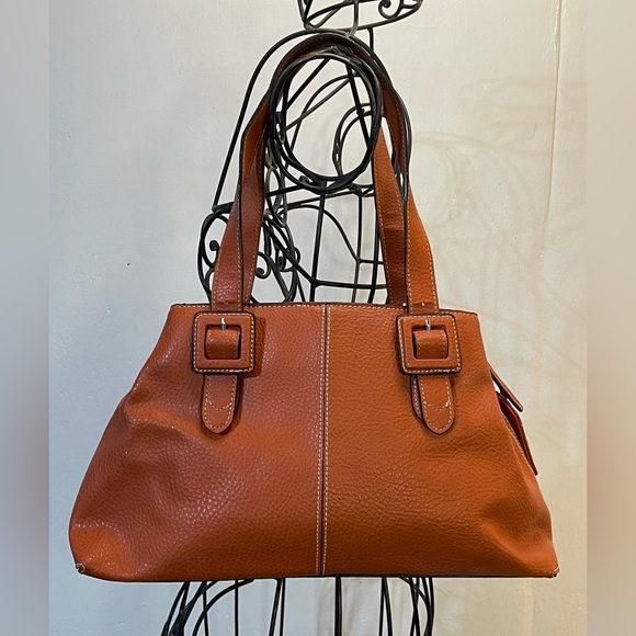 Liz Claiborne Handbags - Liz Claiborne Dark Orange 3 pocket Satchel -Never used #H-5